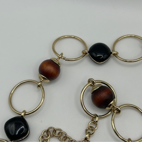 Chico’s - Gold Link Black & Brown Accent Belt - Picture 7 of 7